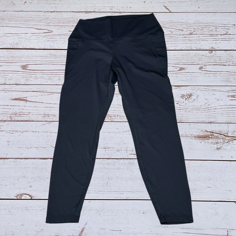 Spyder Active Black Leggings High Rise Stretch Large Pockets Athleisure Yoga Gym